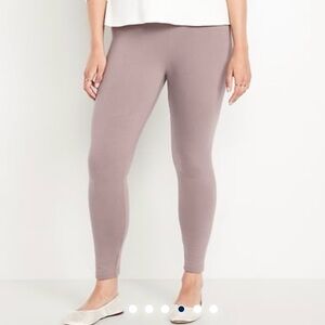 Old Navy Fleece Lined Leggings Womens XL Tan High Rise Stretch